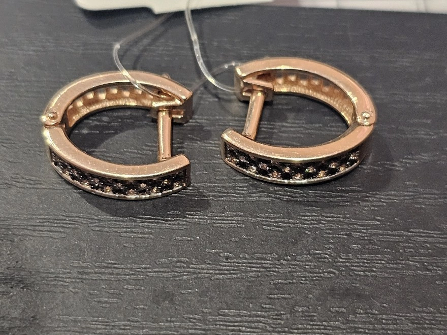 Серьги золотые с камнями  585 проба 4,5гр (ФМ)