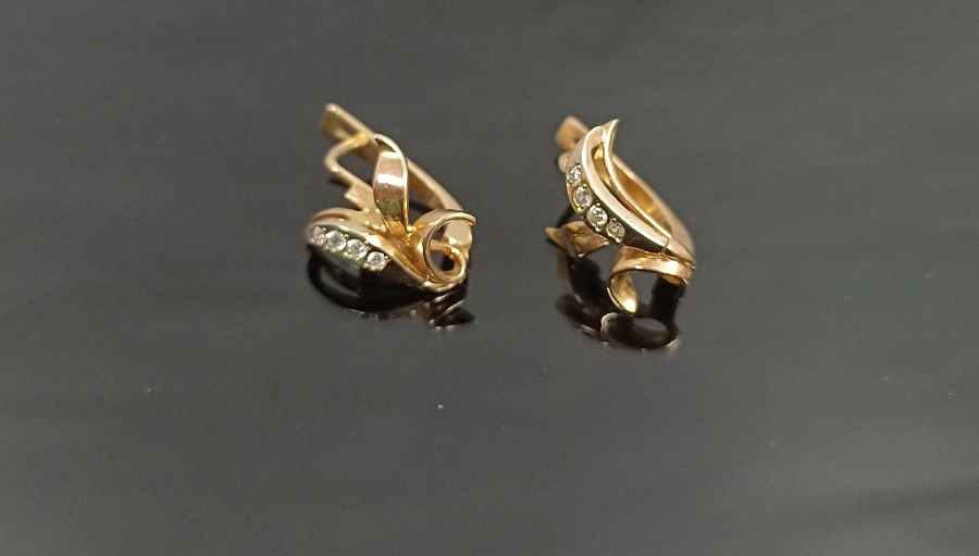 Серьги  золотые 585 проба 3,57 гр  (ФМ)