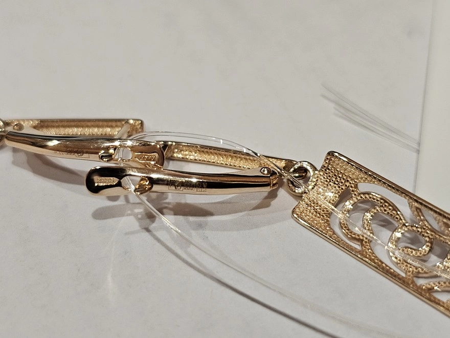Серьги золотые с камнями  585пр 3,23гр (ФМ)