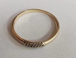 Кольцо золотое с камнями 585 1 гр ФМ