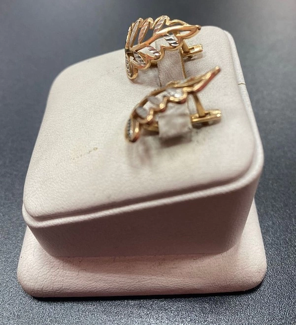 Серьги золотые 585 проба 3гр, 2см