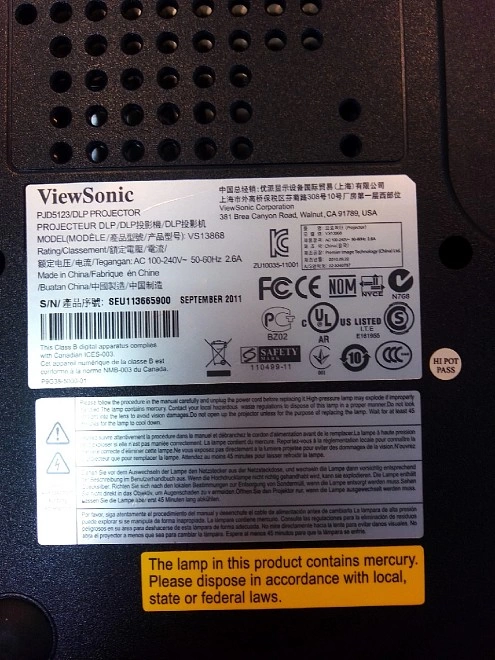 Проектор ViewSonic PJD5123
