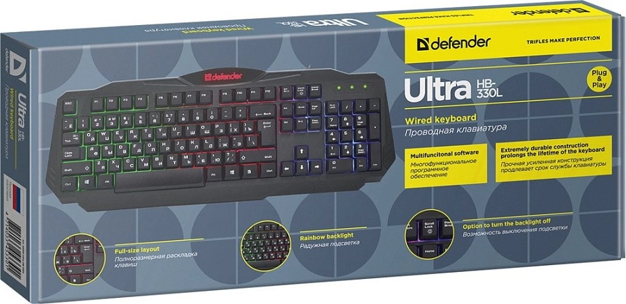 Клавиатура USB Defender Ultra HB-330L