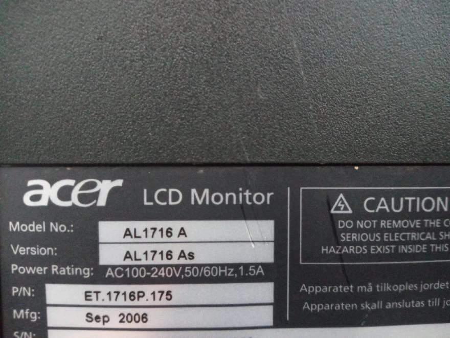 Монитор Acer AL1716 A