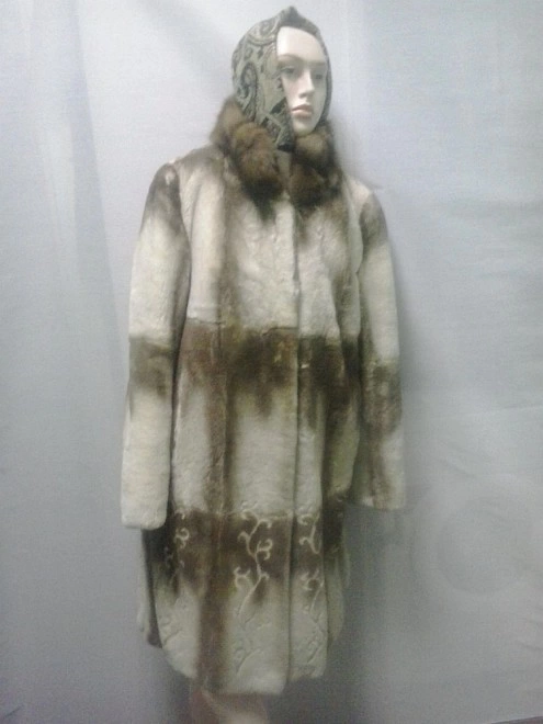 Шуба, Средняя, цельная, Светлая, 48, НОРКА