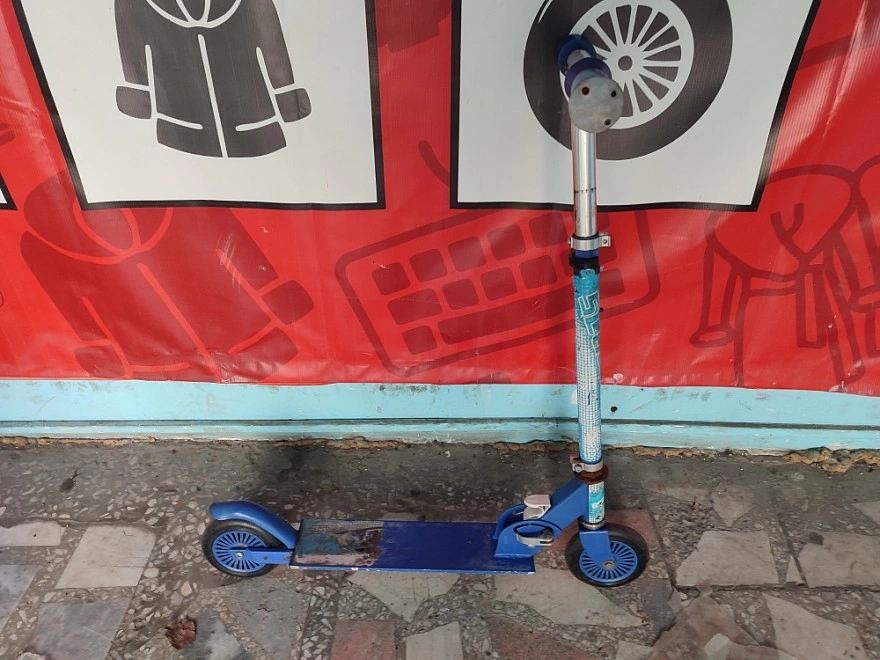 Самокат Scooter Детский самокат. Синий.14,5"