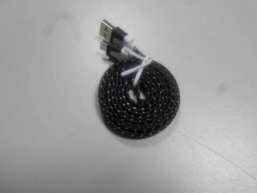 Кабель USB-microUSB плоский 1м