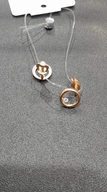 Серьги золотые с камнями  585пр 1,24гр ФМ