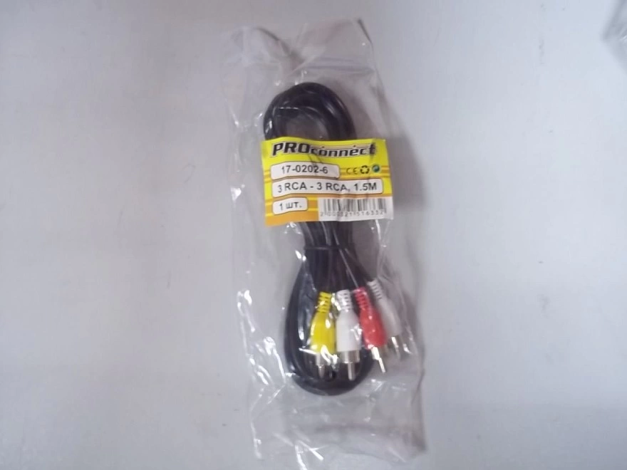 Кабель AV PROconnect 3RCA - 3RCA 1.5m
