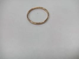 Кольцо золотое 585 проба 1.215гр, 18,5 р-р (ФМ)