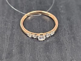 Кольцо золотое с камнями 585 проба 1,41гр 18р-р ФМ