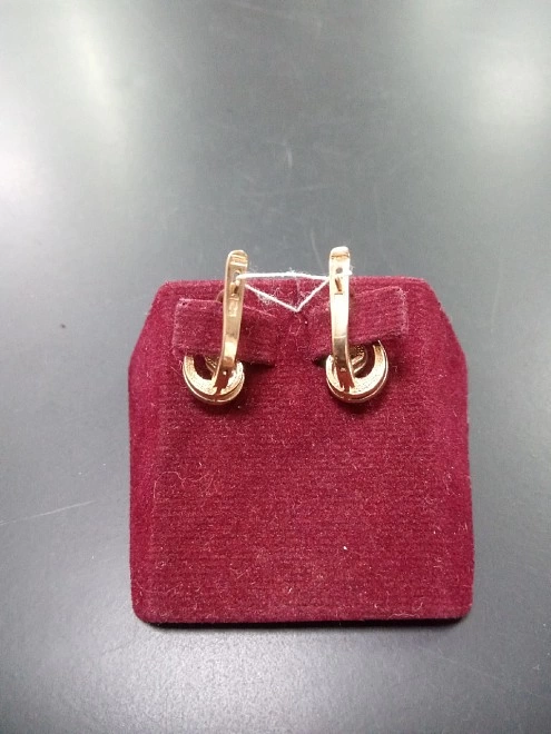 Серьги золотые с камнями  585 проба 3,75 гр (ФМ)