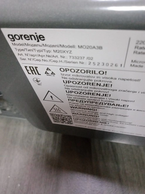 Микроволновая печь Gorenje MO20A3B