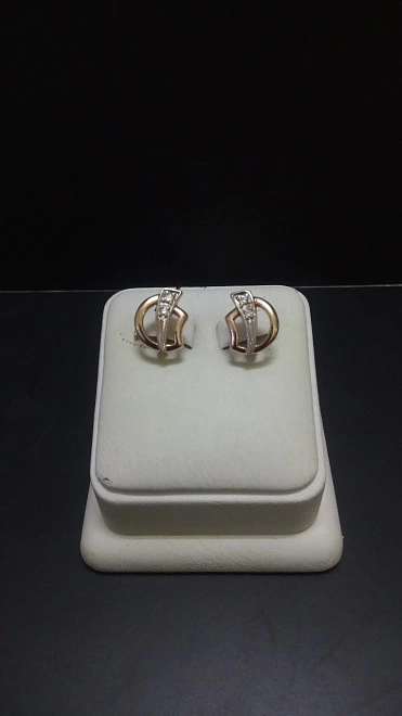 Серьги  золотые 585 проба 3,96 гр (ФМ)