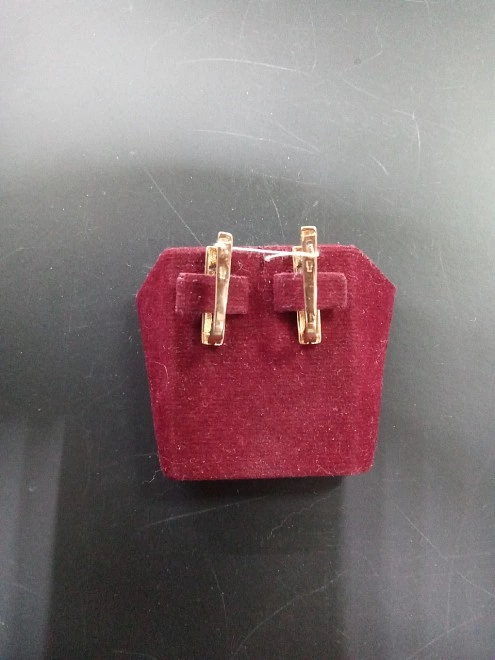 Серьги золотые с камнями  585 проба 4,4 гр (ФМ)