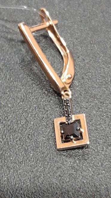 Серьги золотые с камнями  585пр 2,67гр ФМ
