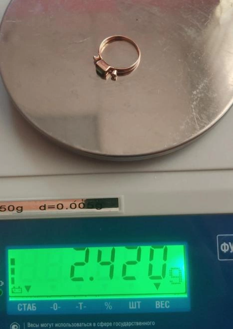 Кольцо золотое 585 17,5 р-р  2,42 гр