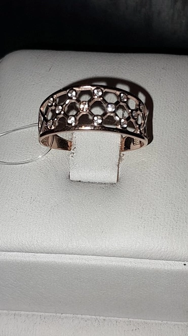 Кольцо золотое с камнями  585пр 18р-р 1,52гр ФМ
