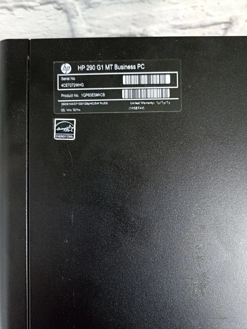 Системный блок HP 290 G1 MT Intel(R) Core(TM) i3-7100 CPU