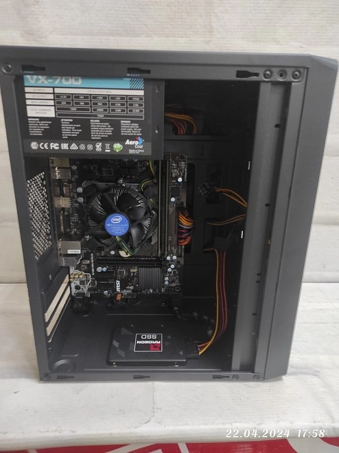 Системный блок GiNZZu i5-7400 4/4 по 3,00Ghz/ОЗУ 16Gb/SSD 128Gb/Graph630
