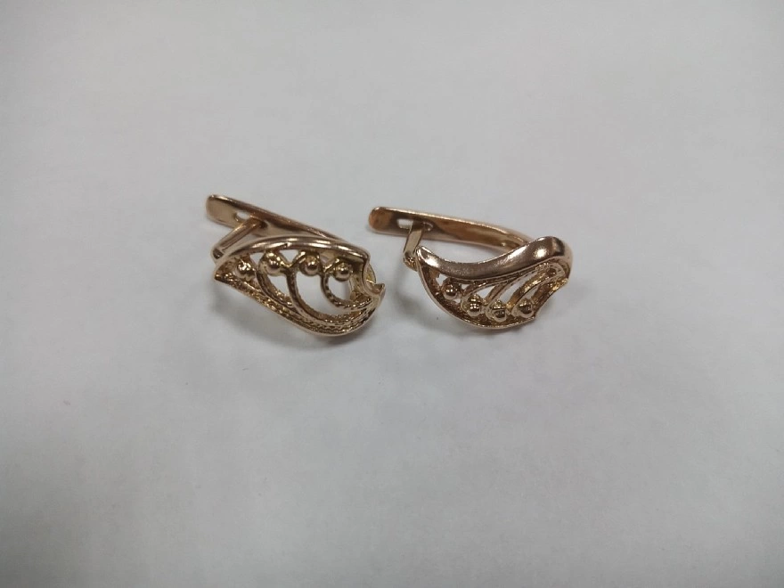 Серьги золотые 585 проба 2,375 (ФМ)