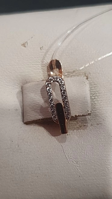 Серьги золотые с камнями  585пр 1,55гр ФМ