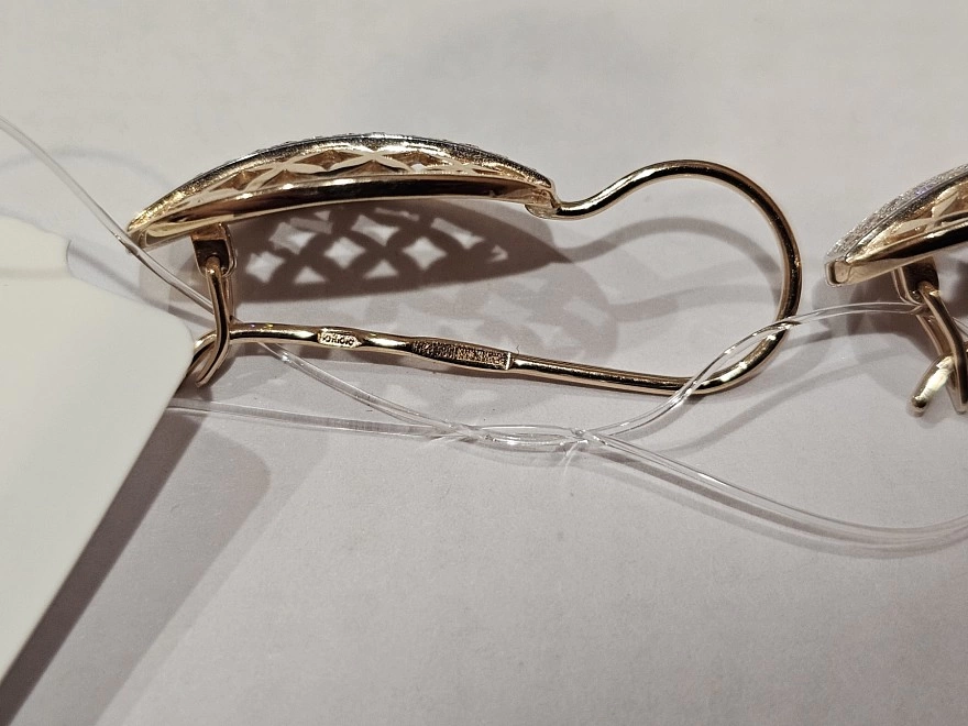 Серьги золотые с камнями  585пр 3,89гр (ФМ)