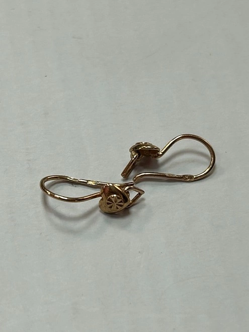 Серьги золотые 375 проба 0,805 гр (ФМ)