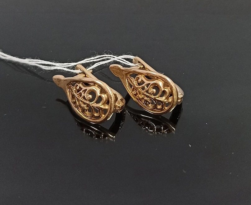 Серьги  золотые 583 проба 3,35 гр (ФМ)