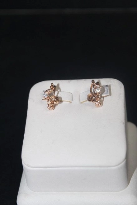 Серьги золотые  585 проба 2,62 гр. 1,3 см. ФМ