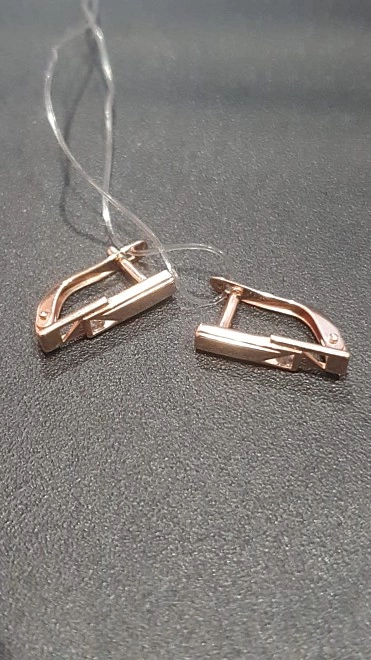 Серьги золотые с камнями  585пр 2,01гр ФМ