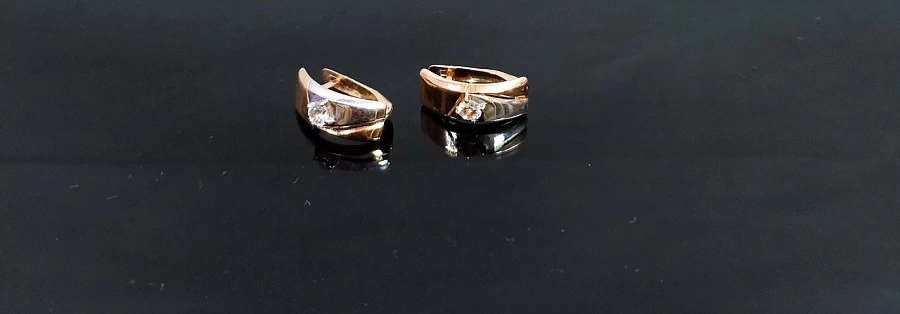 Серьги  Золотые 585 проба 2.7 гр ( 2,593 гр) (ФМ)