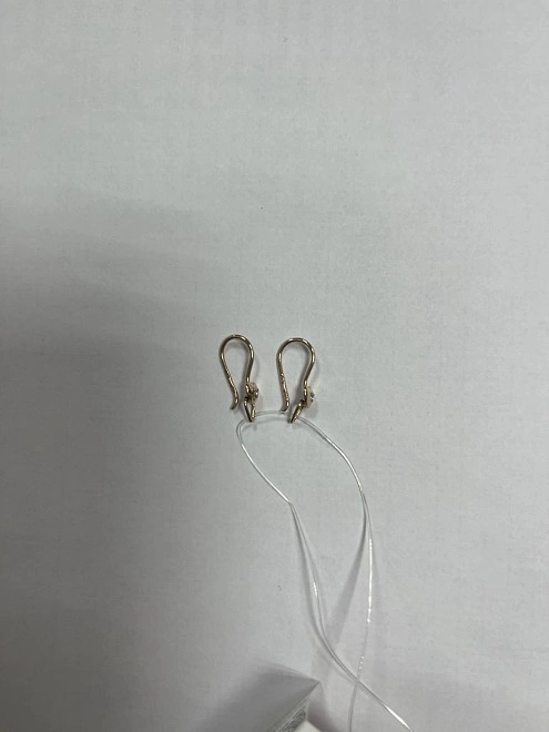 Серьги золотые с камнями  585 пр 0,8 гр ФМ