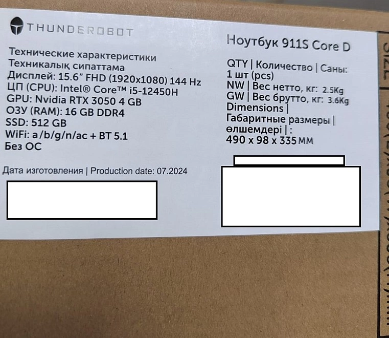 Ноутбук Thunderobot 911S Core D JT009K00FRU