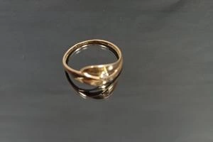 Кольцо  золотое 585 проба 1,14 гр (1.13) 16,5 размер (ФМ)