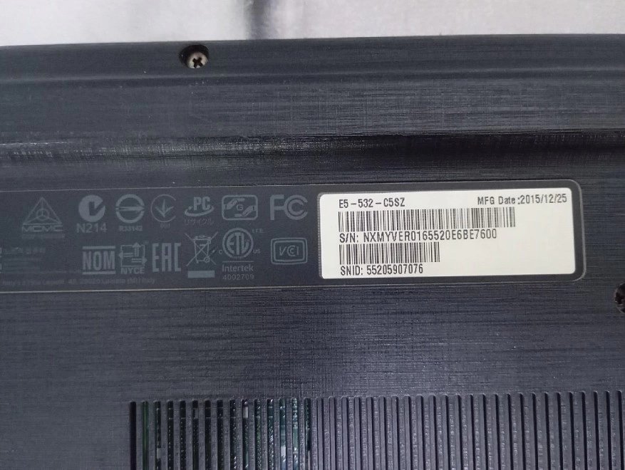 Ноутбук Acer Celeron-N3050/1.6GHz/2Gb/465Gb/HDGraphics