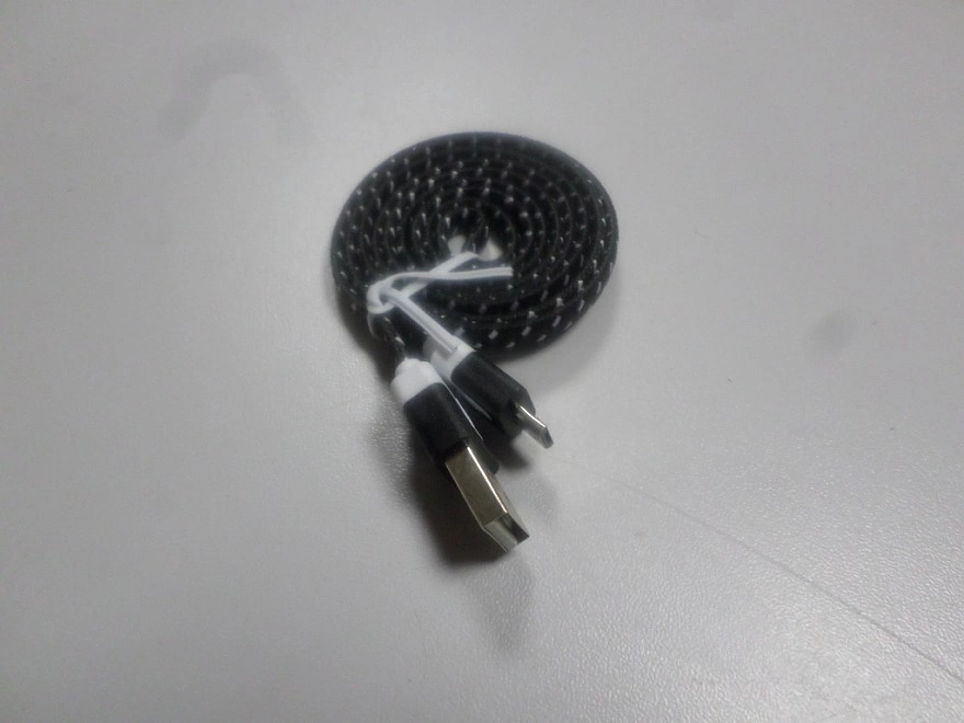 Кабель USB-microUSB плоский 1м