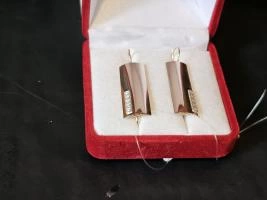 Серьги золотые с камнями  585 проба 4,01гр (ФМ)