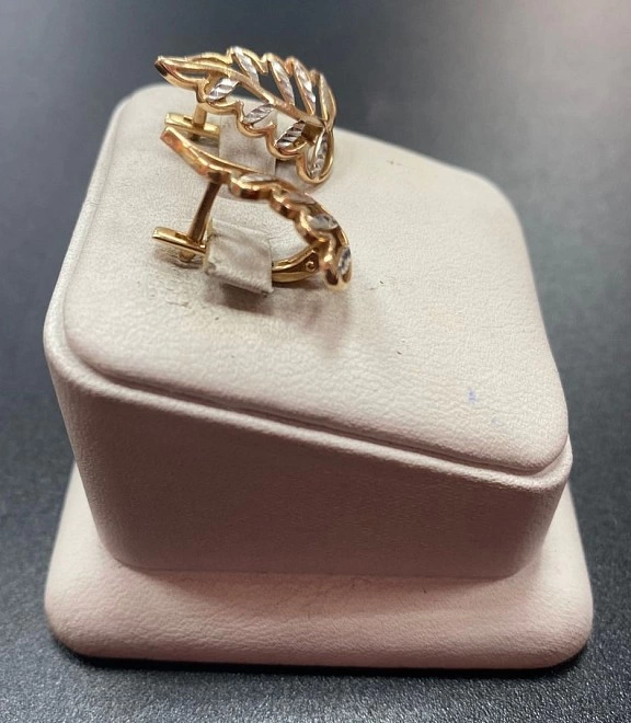 Серьги золотые 585 проба 3гр, 2см