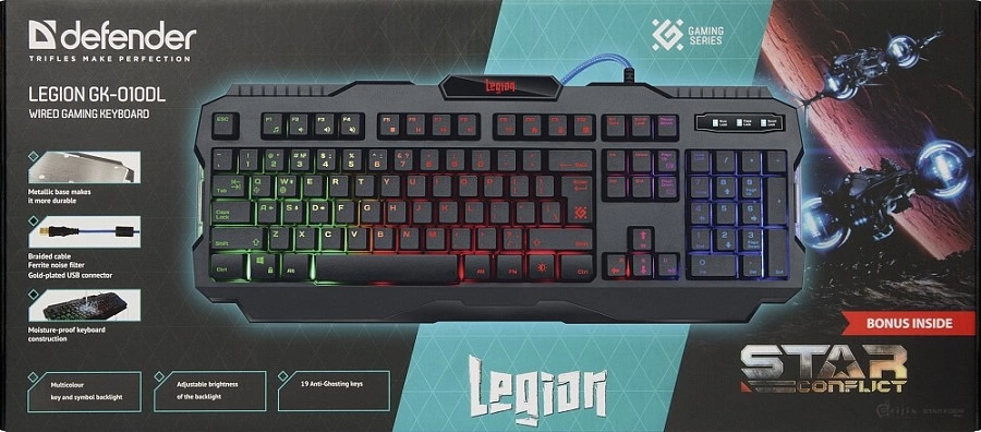 Клавиатура USB Defender legeon GK-010DL