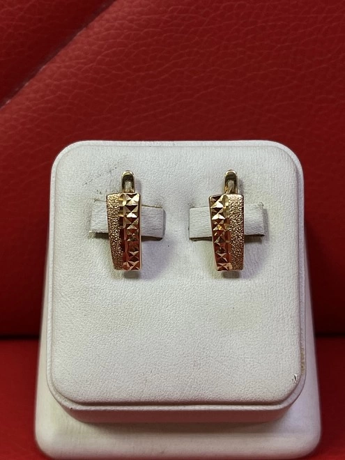 Серьги золотые  проба 585 2.02гр (ФМ)