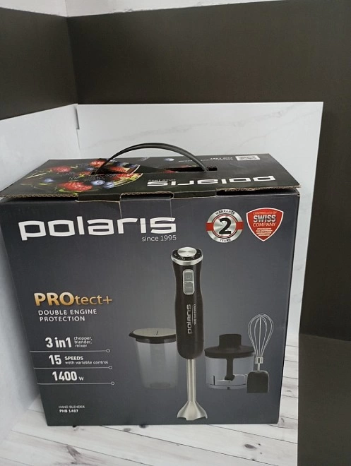 Блендер Polaris PHB-1487 (черный/серебристый)