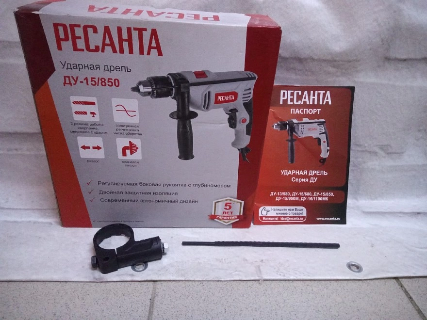 Дрель ударная РЕСАНТА ДУ-15/850