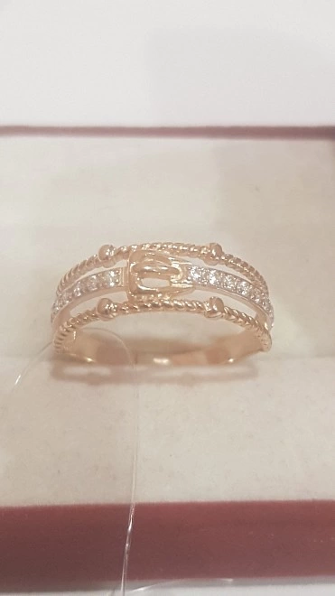 Кольцо золотое с камнями  585пр 19,5р-р 2,83гр ФМ