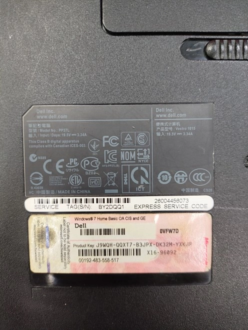 Ноутбук Dell Vostro 1015/lntel(R)/Celeron(R)925/2.30GHz