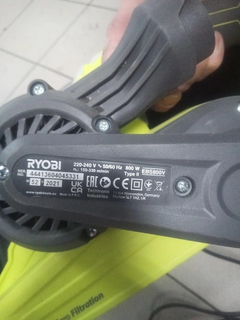 Шлифмашинка RYOBI EBS800V