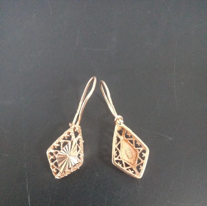 Серьги золотые  585пр 1,85гр (ФМ)