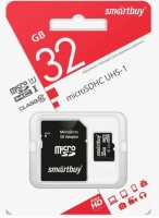 Карта памяти micro-SD Smartbuy 32Gb class 10 с адаптером