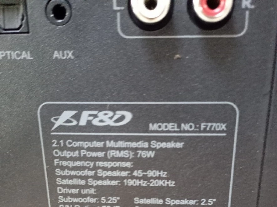Акустическая система 2.1 F&D F770X