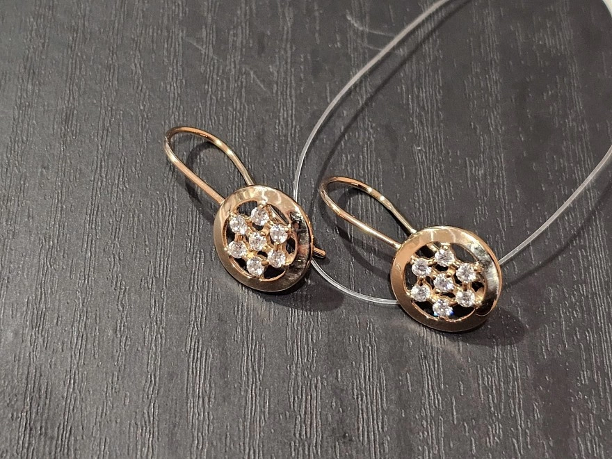 Серьги золотые  585 проба 2,75гр (ФМ)